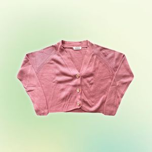 Cropped Knit Cardigan