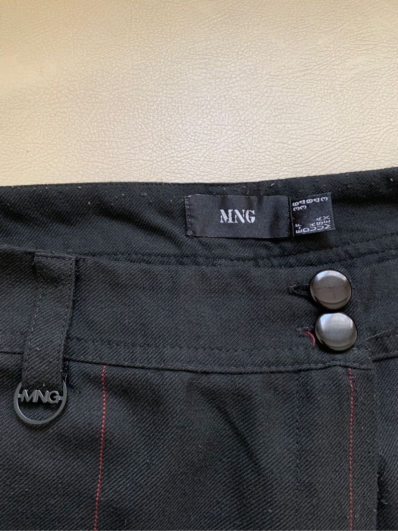 MANGO Black-Red Squared Flare Pants, foto 2