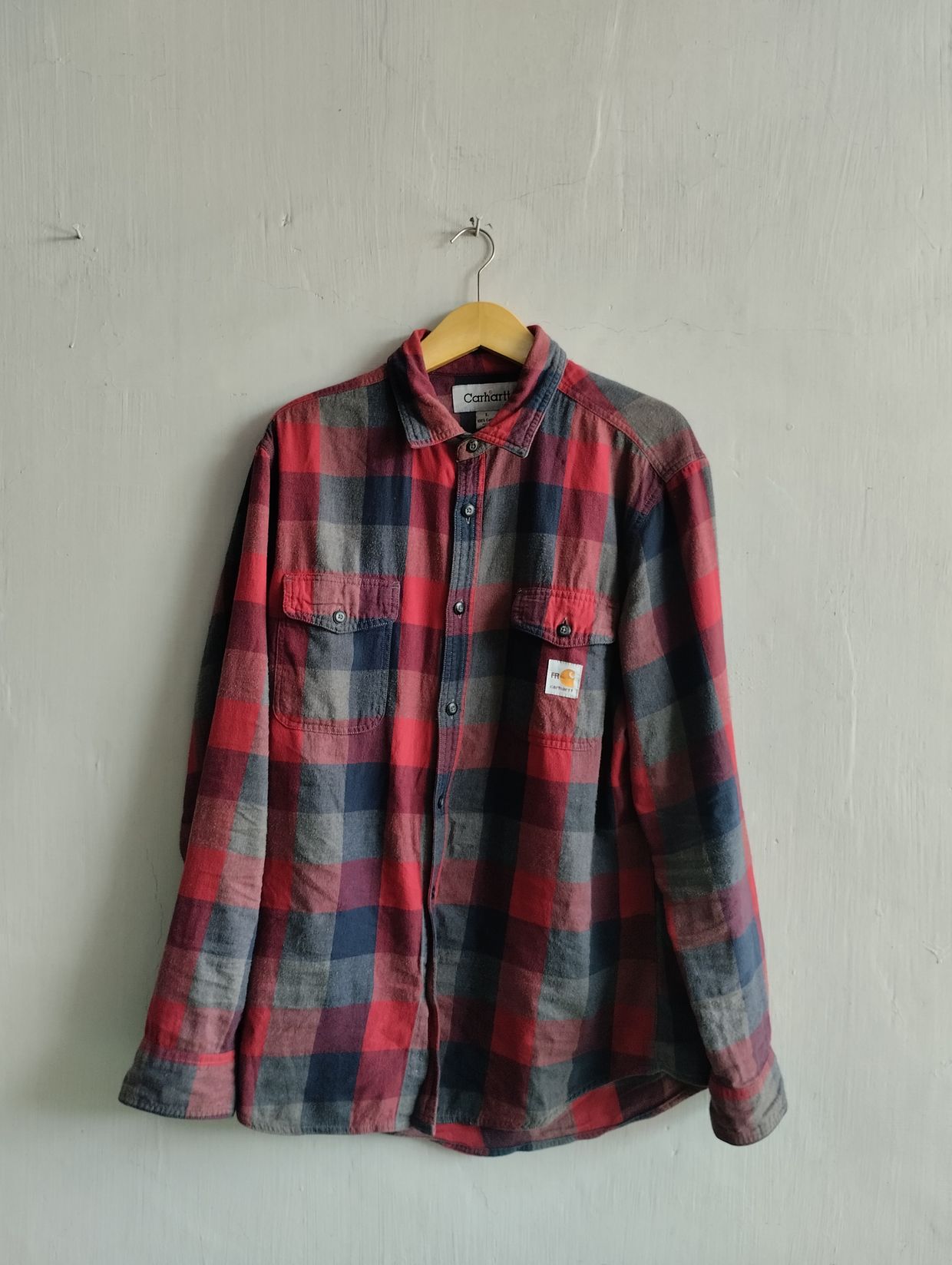Carhartt Y2K Casual shirt Pria red black
