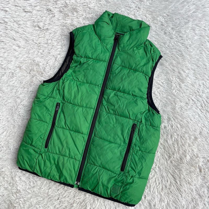 Gap Kids Puffer Padded Vest Rompi Jacket Green, foto 2