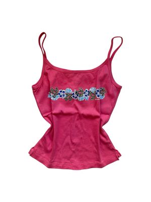 Summer hawai pink tank top