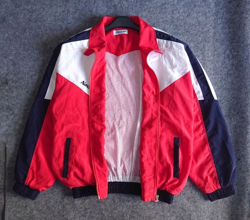 Vintage Y2K Windbreaker Pria navy red, foto 2