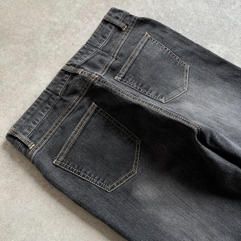 Basic longpants fadded washed black jeans, Loose Fit, foto 7