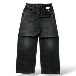Uniqlo Streetwear Minimalist Jeans Pria gray