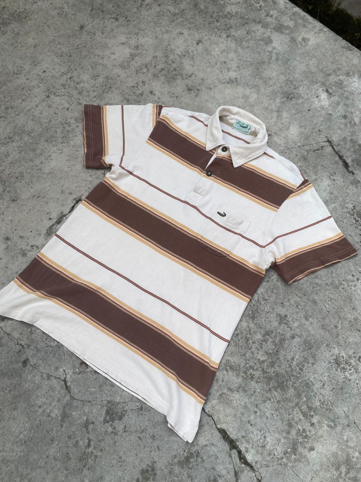 Crocodile Vintage Polo shirt Pria brown