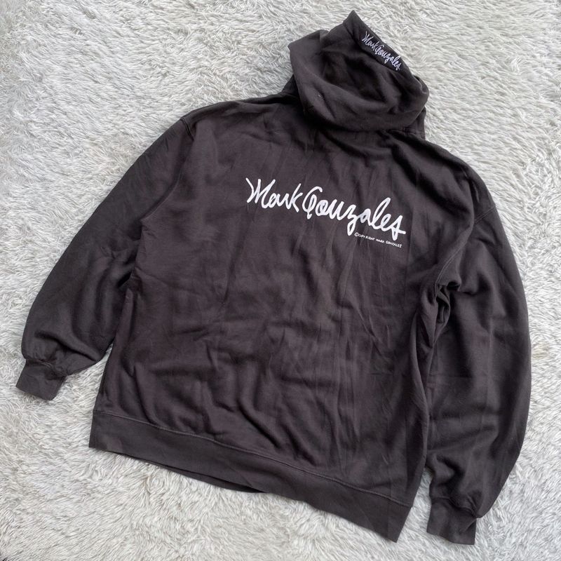 Mark Gonzales Pull Over Hoodie Oversized Dark Brown, foto 2