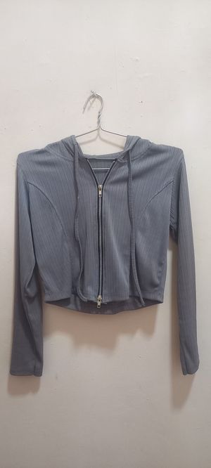 Hoodie zipper crop top
