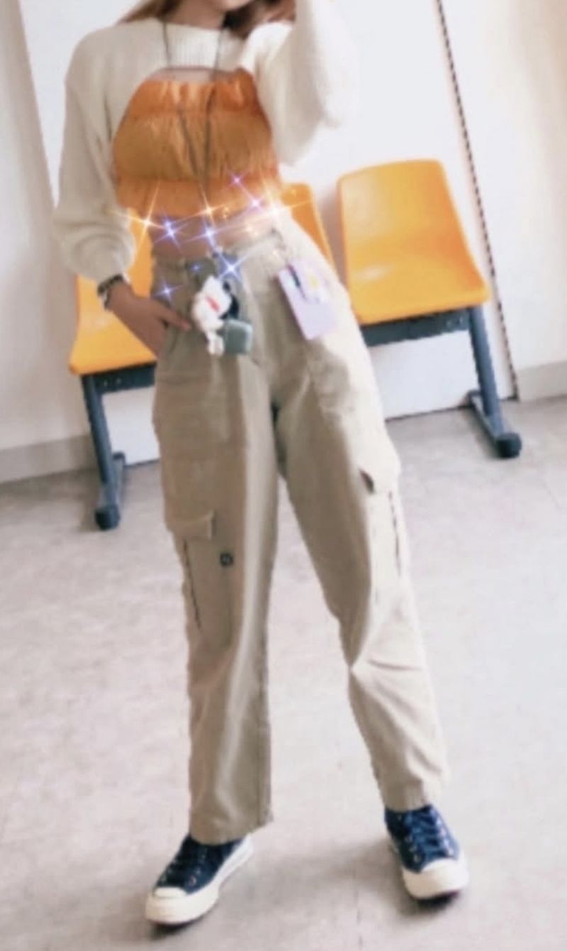 H&M Mini Crop Top Orange (S), foto 4