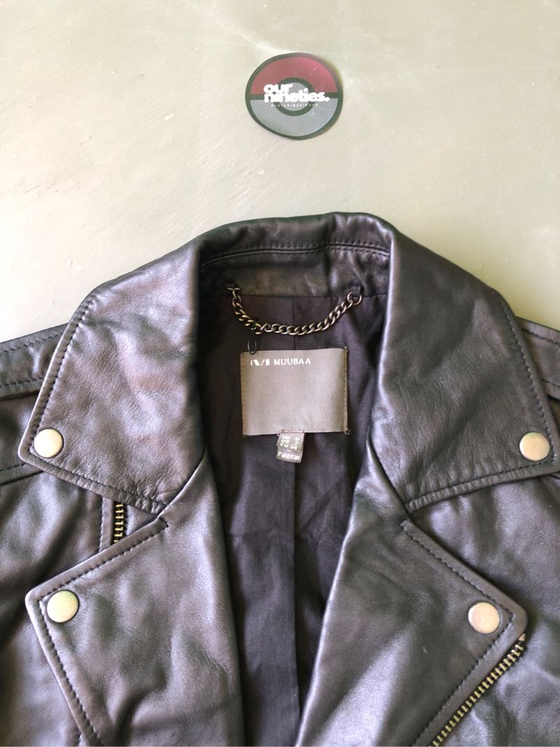 Chunky Zip Cropped Leather Muubaa Jacket, foto 5