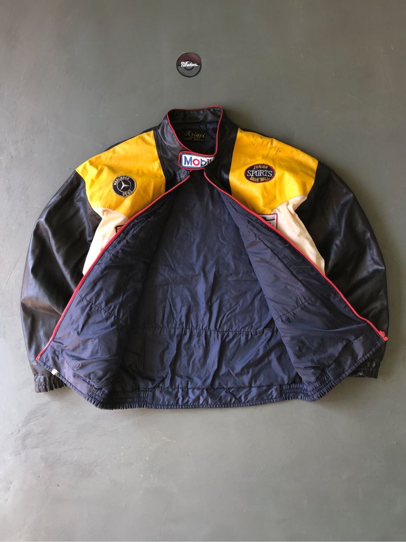 Vintage Leather Racing Kriaci Jacket Custom Patch, foto 2