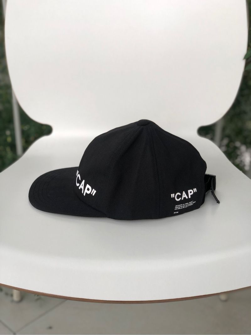 OFF - WHITE Virgil Abloh Black White Quote Baseball Cap, foto 4