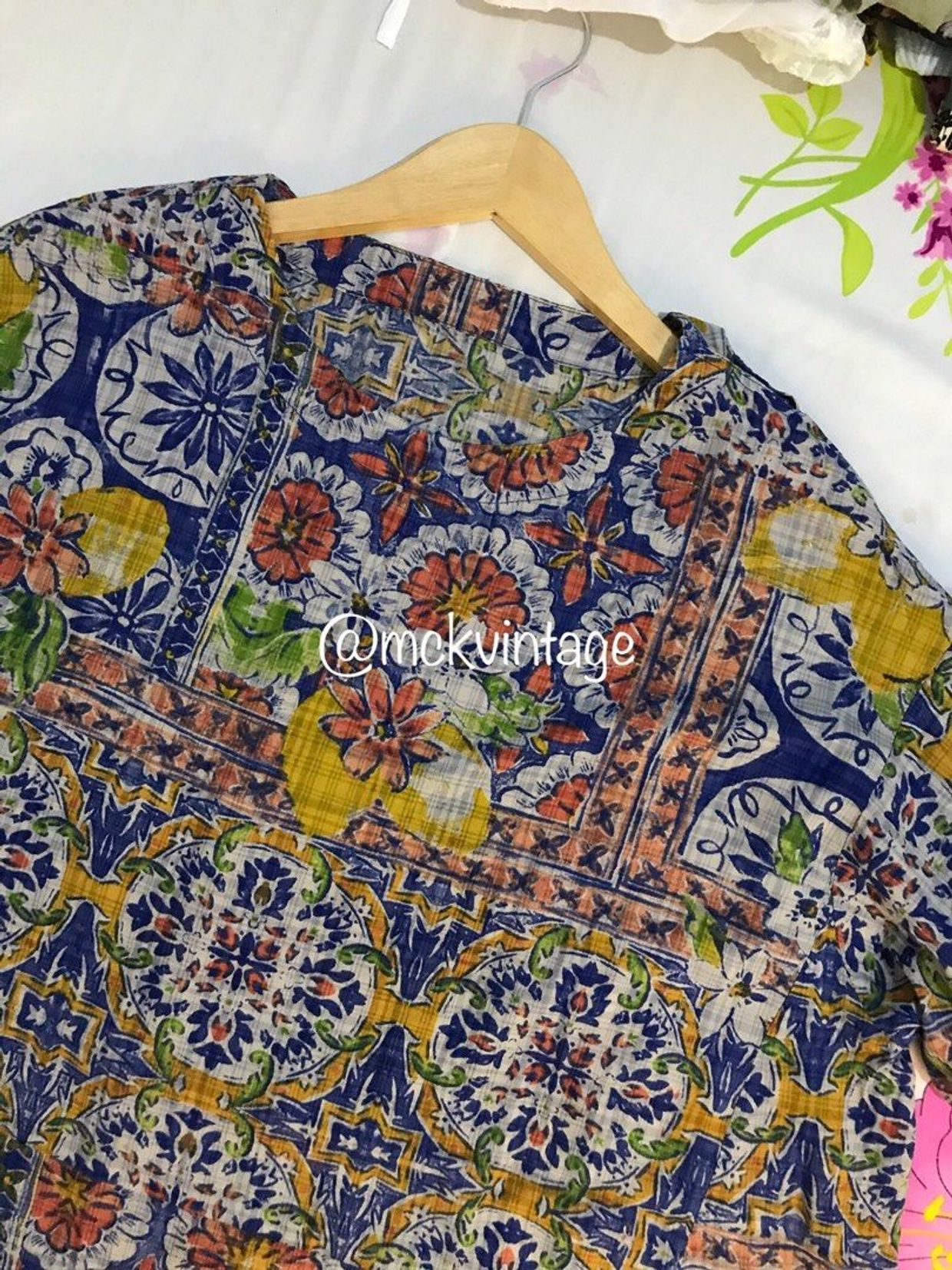 Baju print handblock pattern vintage, foto 2