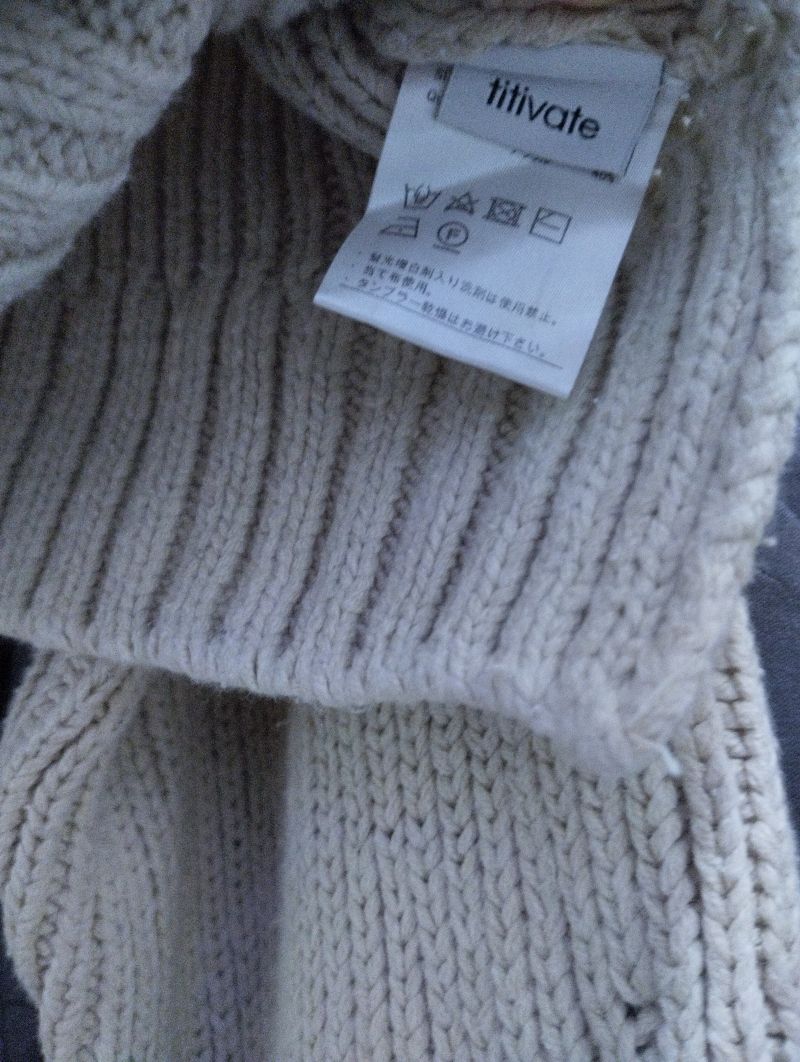 Sweater Turtle Neck Crop Rajut Cream - Titivate, foto 4