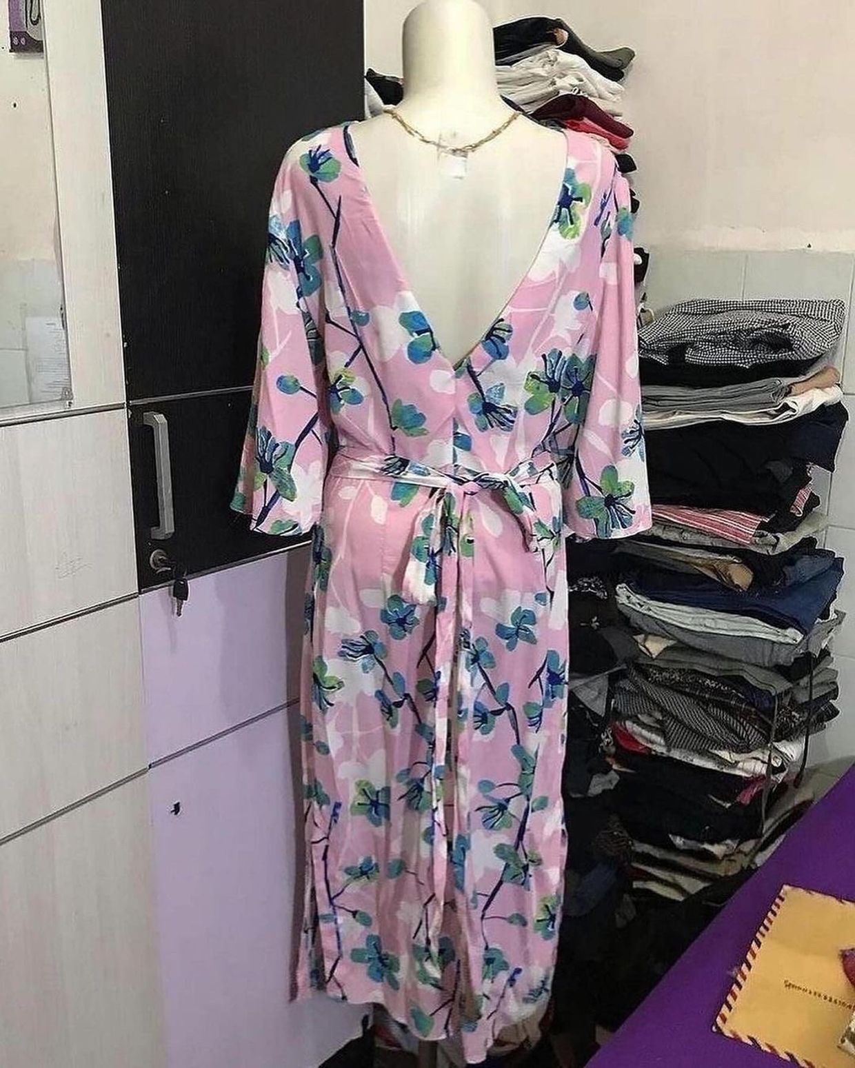 H&M Gorpcore Maxi dress Wanita pink, foto 6