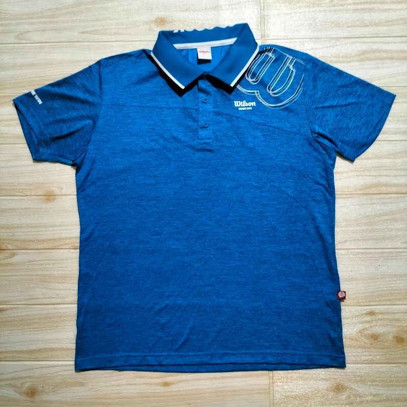 Kaos Wilson Polo Shirt Polo Shirt WILSON Size L P69 LD116 Preloved