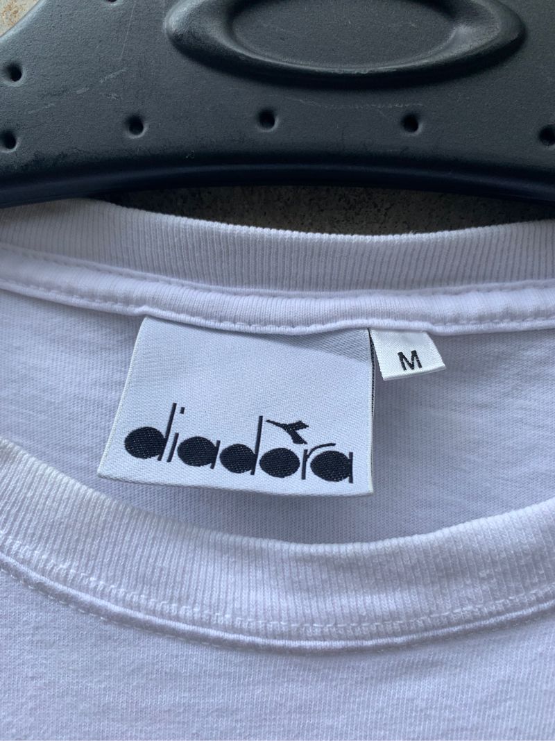 Vintage Diadora Center Logo White Tee, foto 5