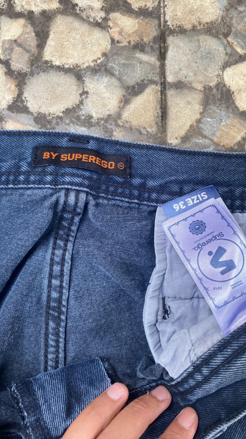 celana cargo black wash superego, foto 3