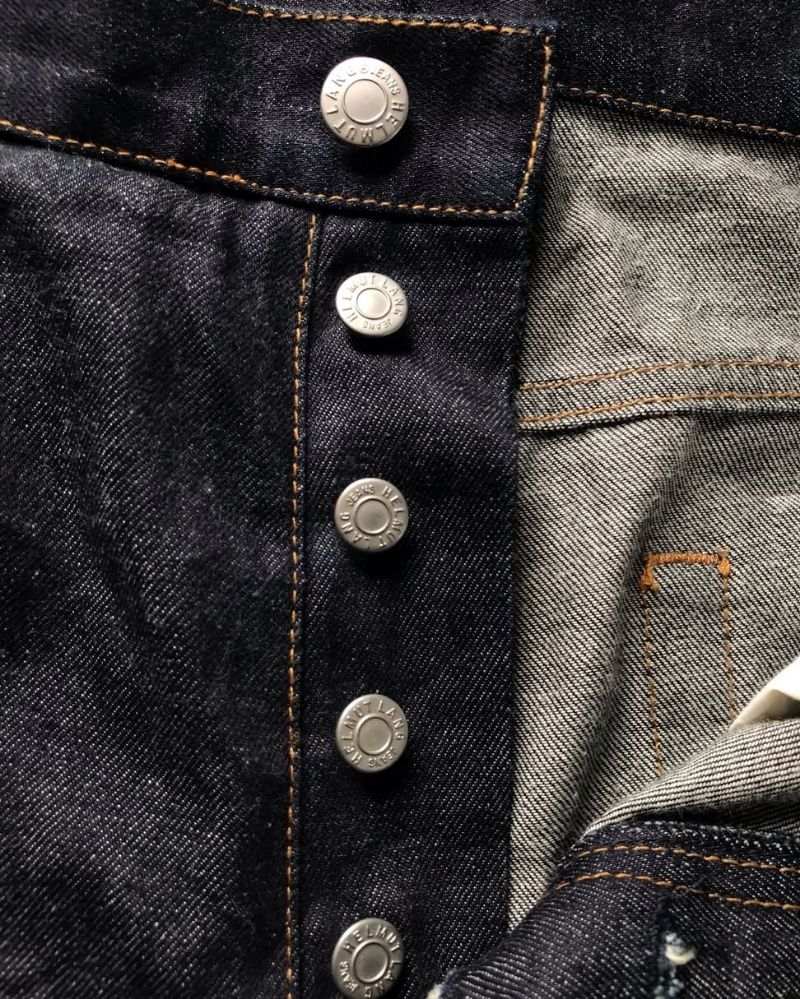 Helmut Lang turn up jeans raw denim, foto 6