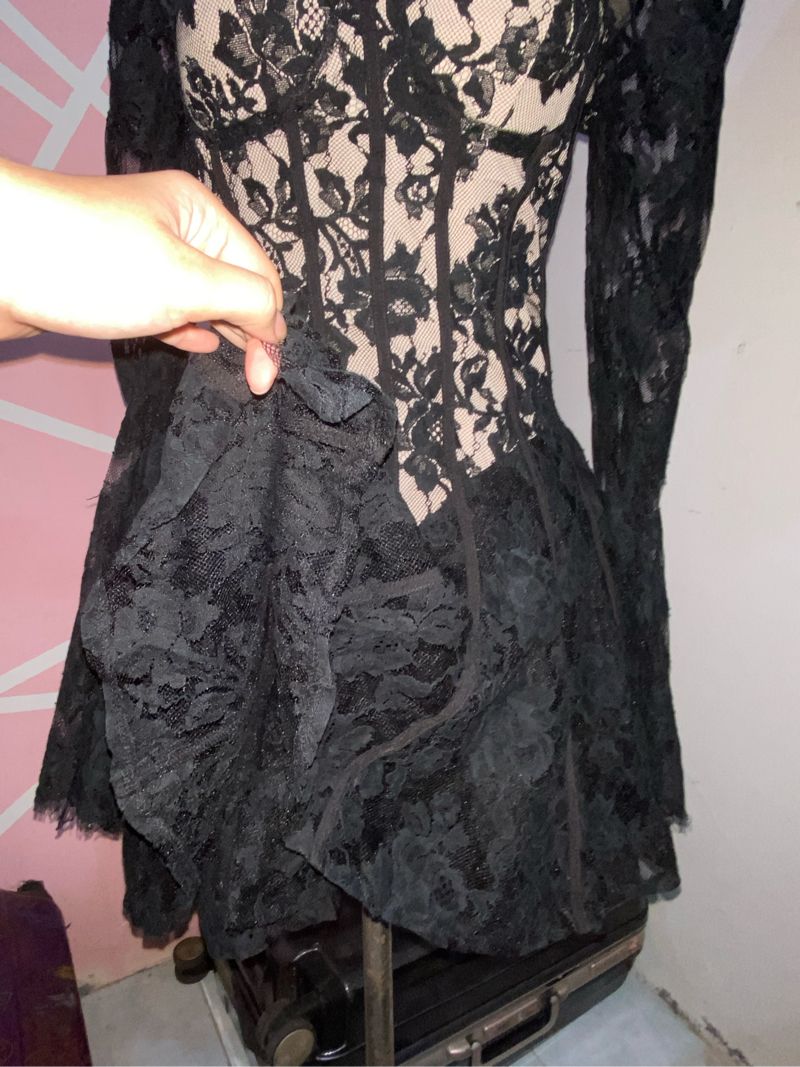 Minidress brukat gothic grunge, foto 4
