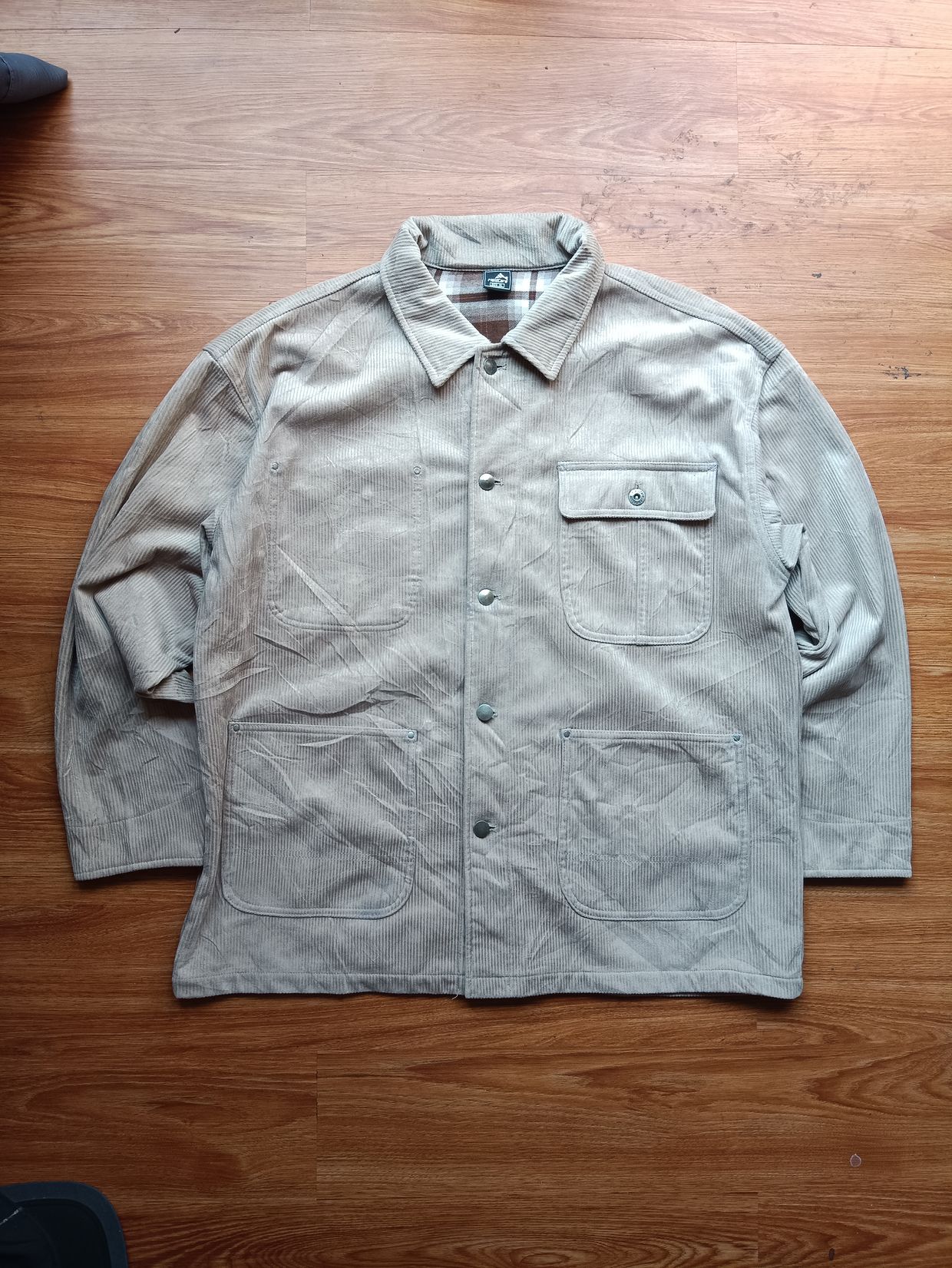 Fieldcore Streetwear Casual Windbreaker Pria tan