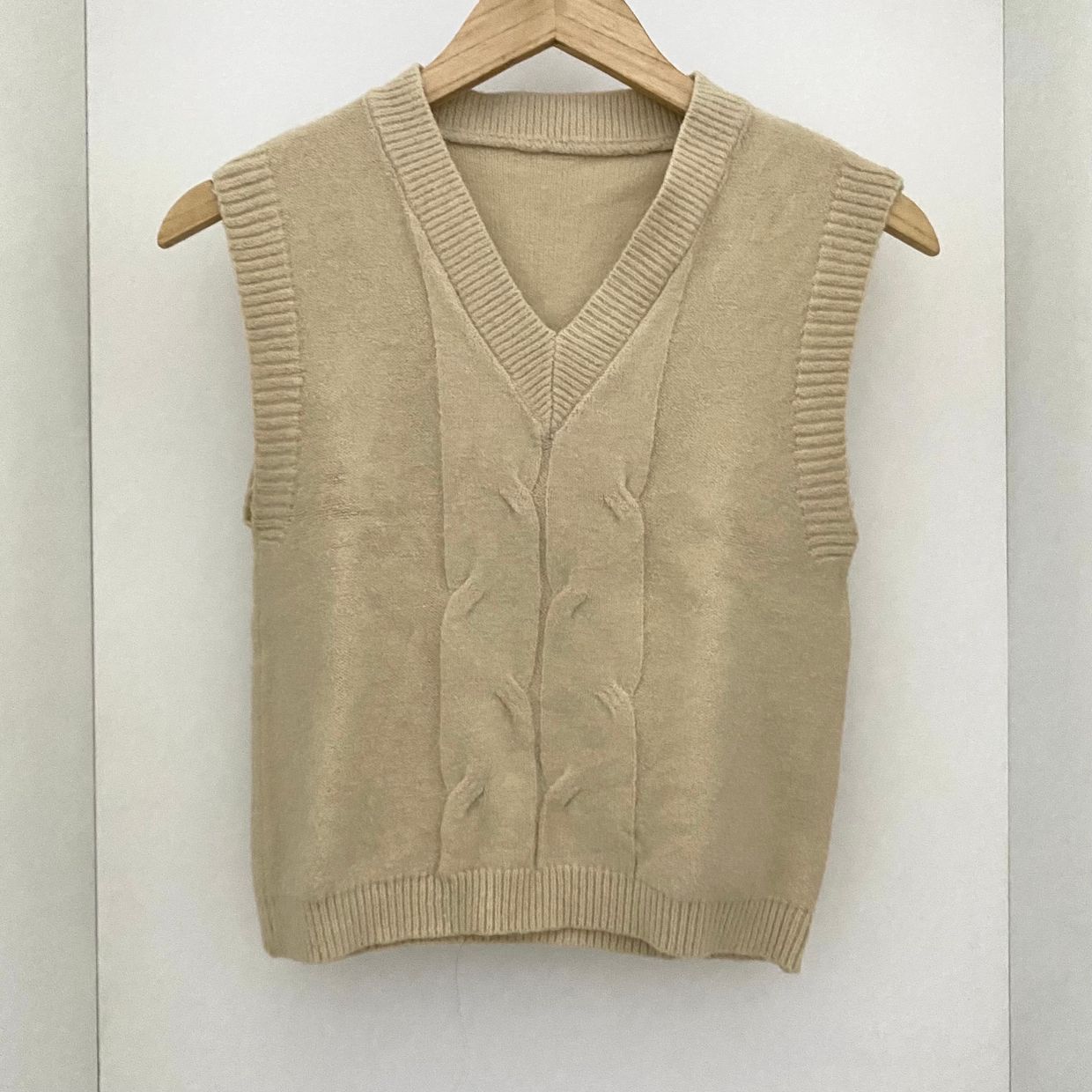 Indie Minimalist Vest Wanita tan