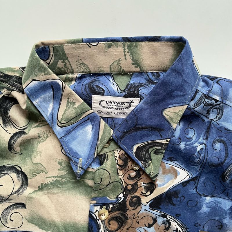 Vanson Batik Casual shirt Pria multicolor, foto 4