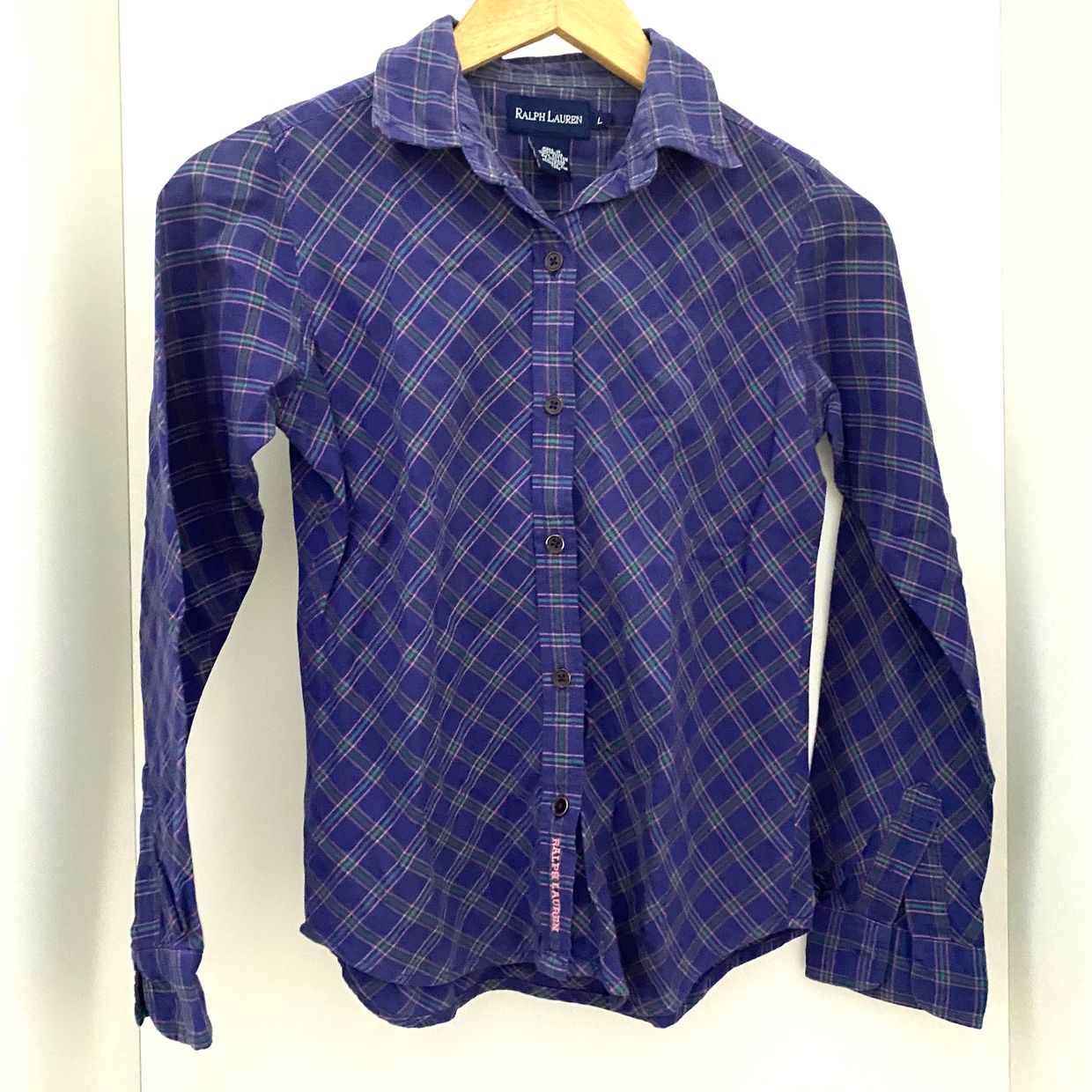 Polo Ralph Lauren Vintage Y2K Shirt Wanita purple