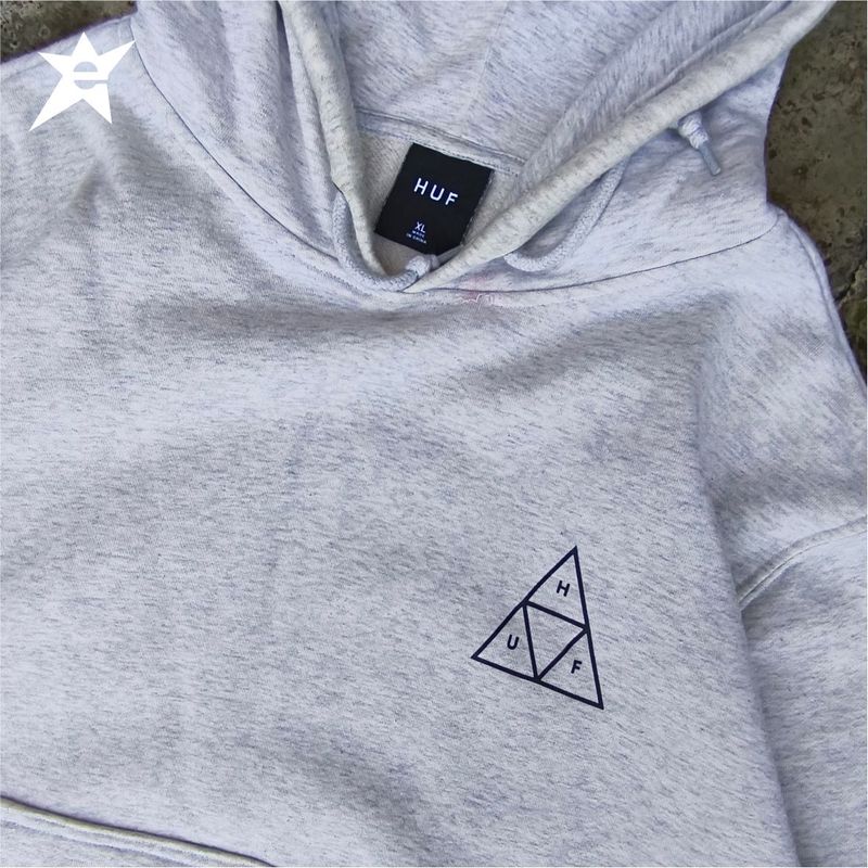 huf hoodie triangle logo grey, foto 3