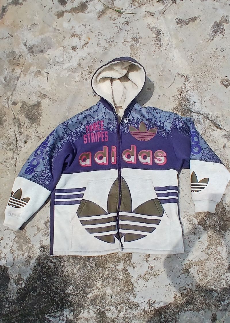 極美品 90s old adidas DESCENTE knit jacket Vintage Adidas x