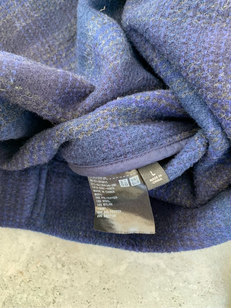 Uniqlo C Plaid Navy Big Pocket Jacket, foto 8