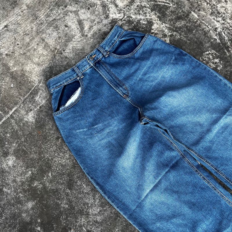 NOBODY SECOND BLUEWASH BAGGY PANTS, foto 3