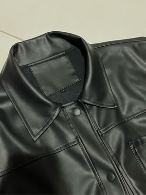 jaket kulit hitam | size L