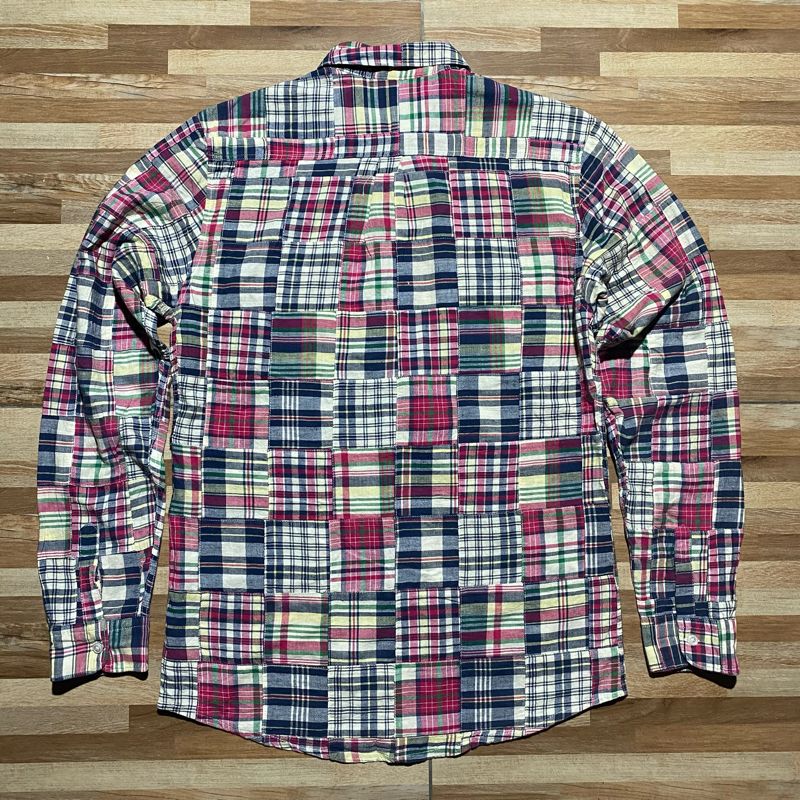 UNKNOWN PEOPLE Japanese Brand Patch Work L/S Button Shirt, foto 2