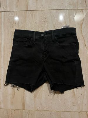 levi strauss & co black denim cut off jeans shorts