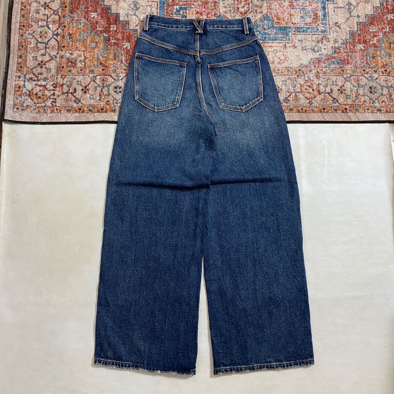 FLOWER BAGGY JEANS BLUE WASHED, foto 8