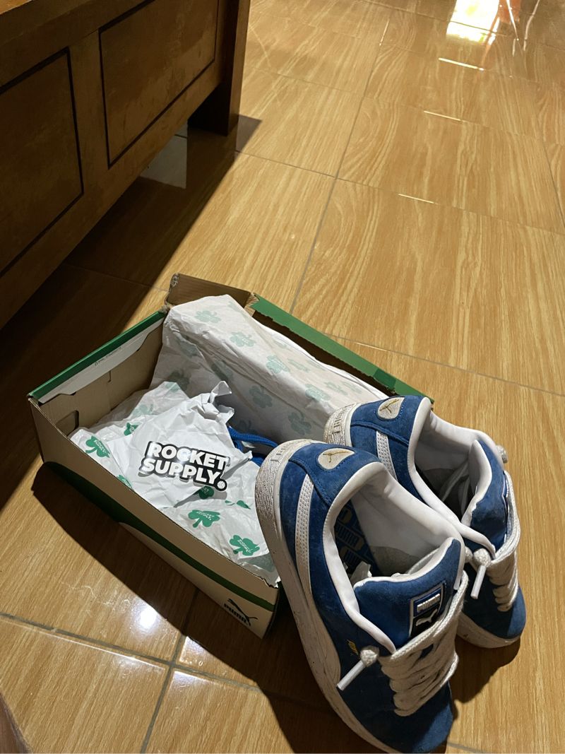 sepatu puma suede xl blue, foto 2