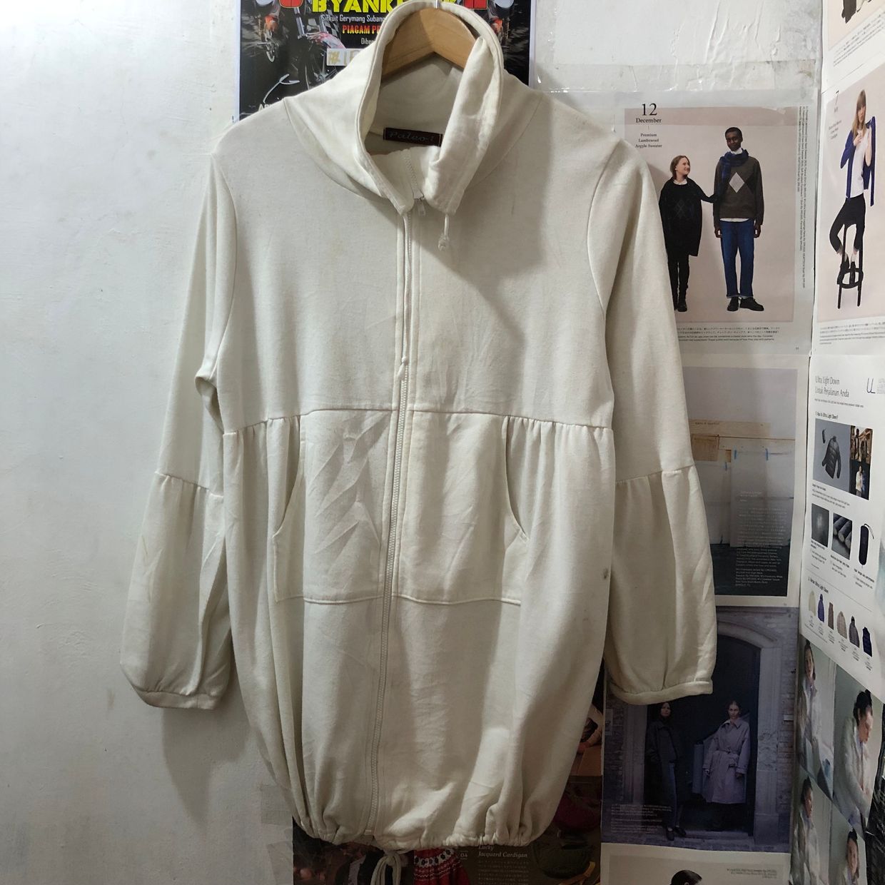 Cosplay Casual Parka Wanita white