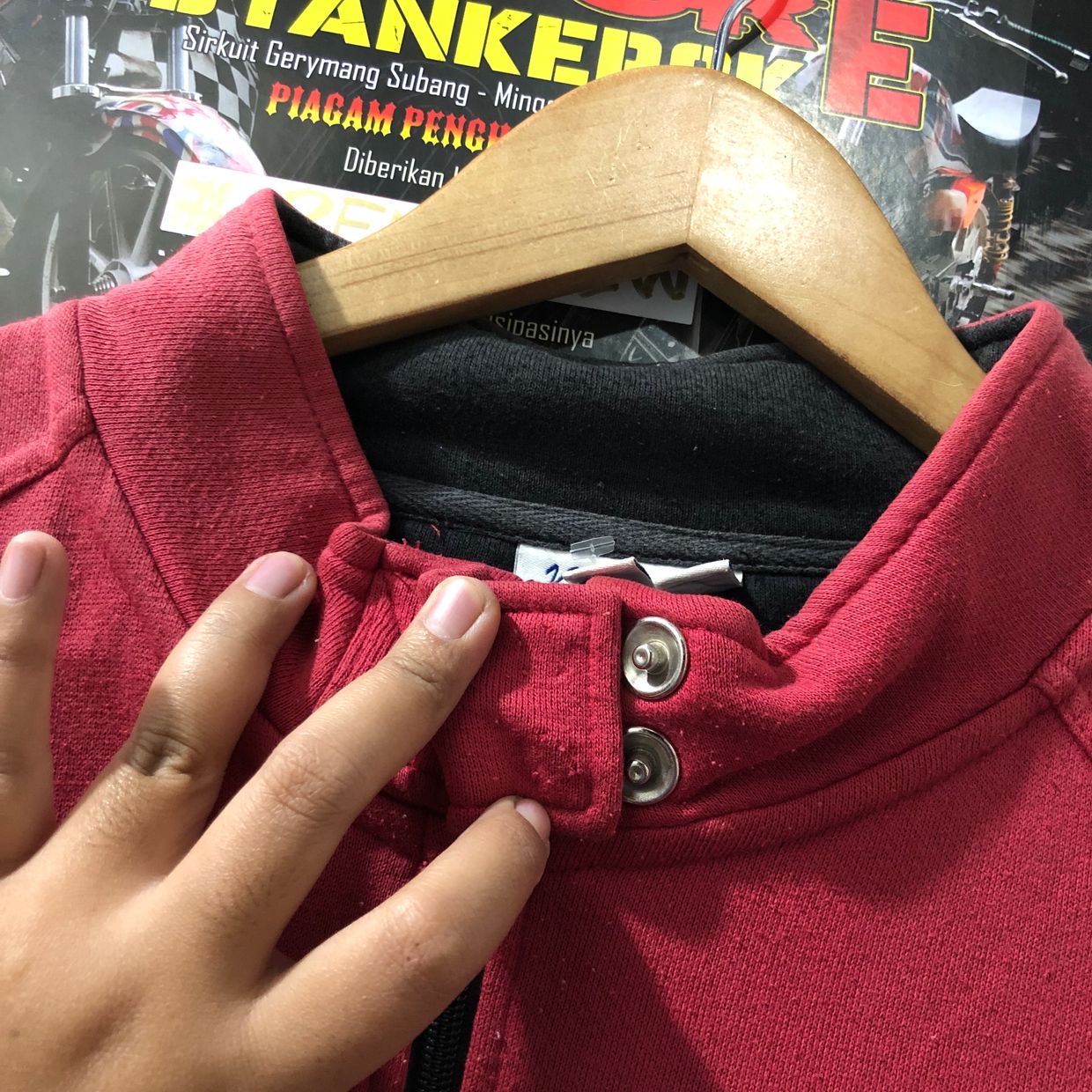 Casual Bomber jacket Pria red, foto 6