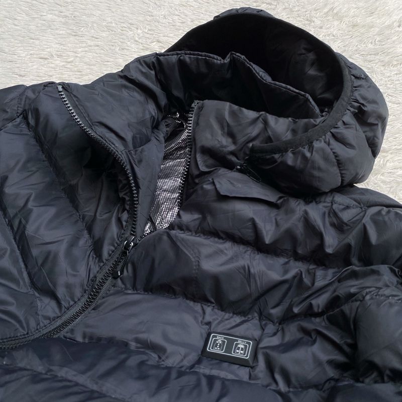 Unbrand Heated Padded Puffer Ultra Light Down Jacket Black, foto 4