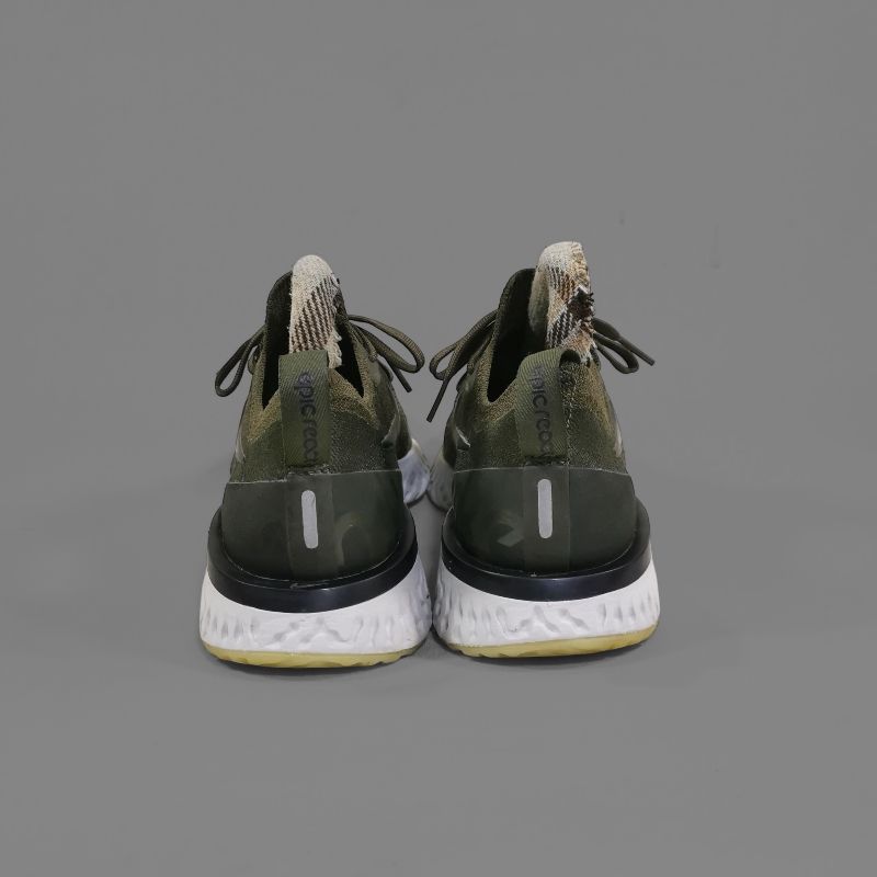 Sepatu Lari Nike Epic React Flyknit Olive Original Running, foto 5