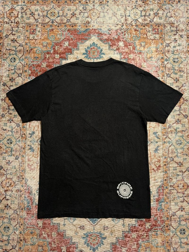 Black T-shirts Supreme X Spitfire USA front back, foto 2