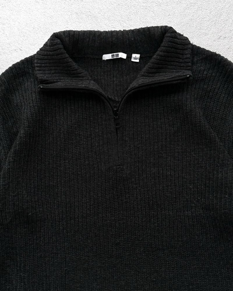 UNIQLO BASIC GREY HALF ZIP | Halfzip Uniqlo, foto 3