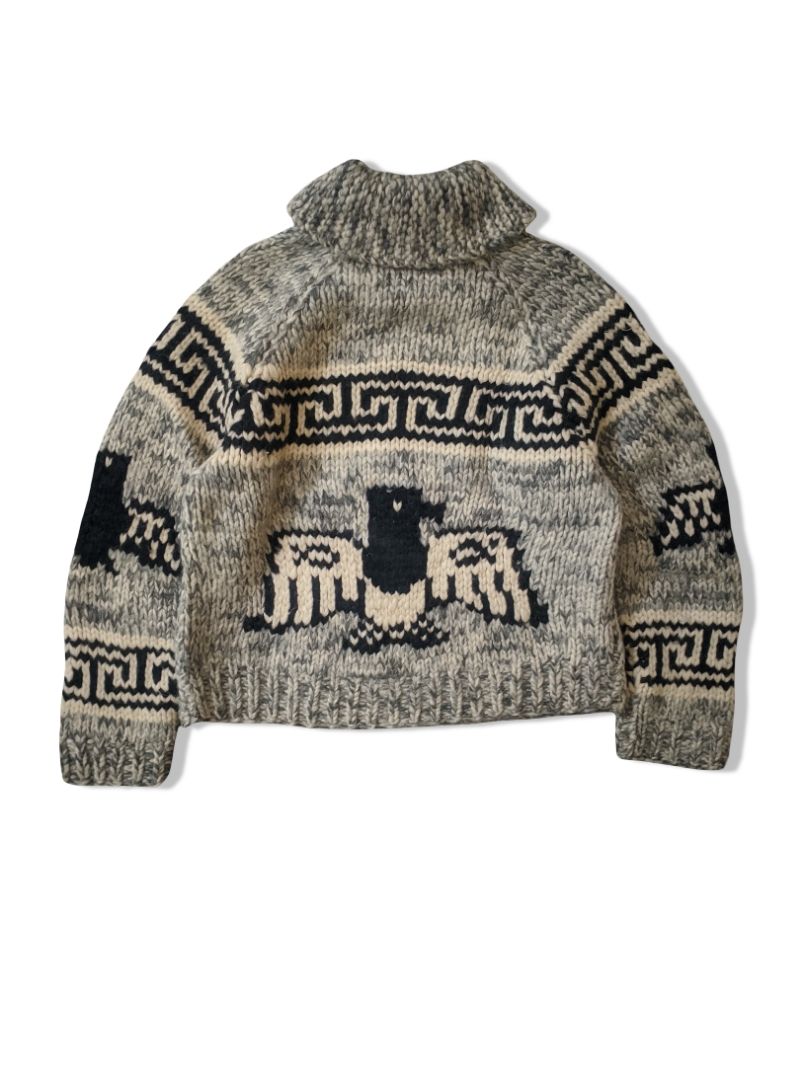 Authentic Cowichan Sweater Woll Tebal, foto 5