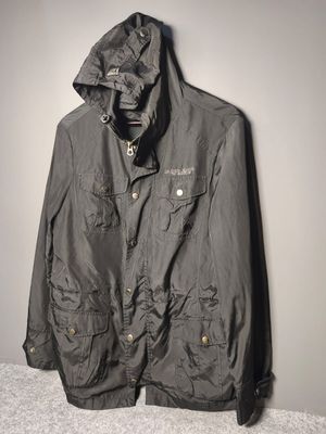 Jaket Parka Outdoor Guess Jeans Los Angeles Pria Hitam
