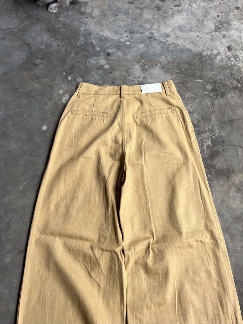 Cream canvas baggy pants, foto 6