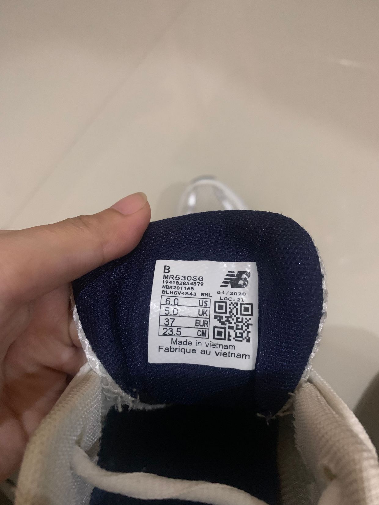 New Balance White Navy 37 Insole, foto 3