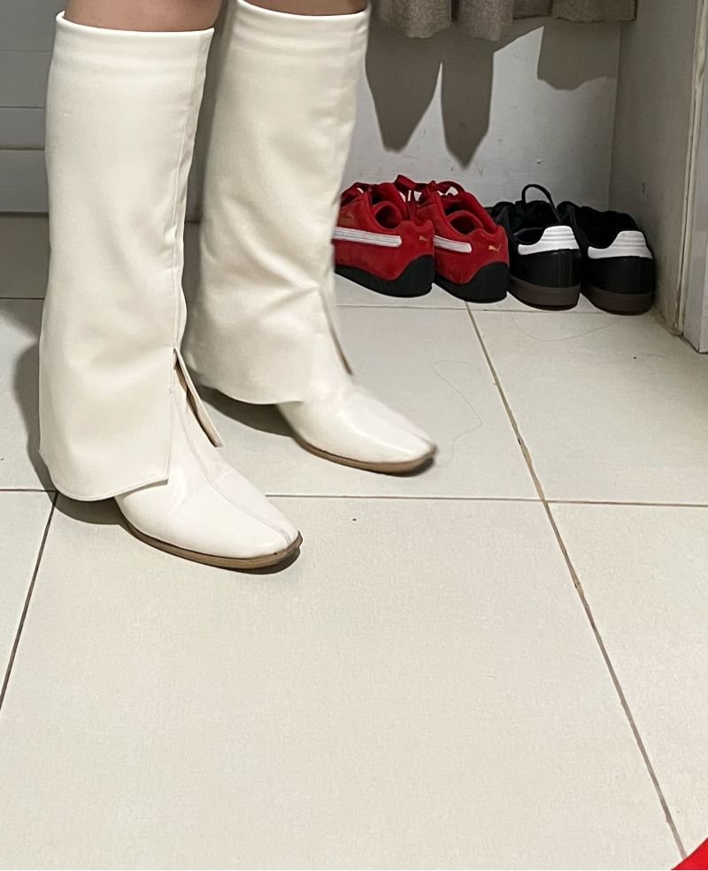 Leather white boots, foto 2