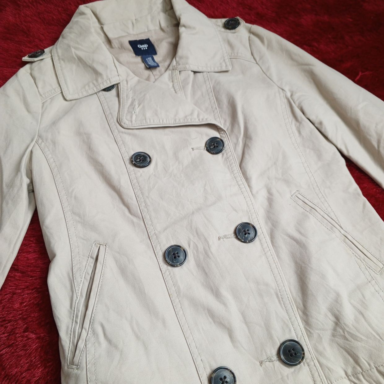 GAP Casual Blazer Wanita tan, foto 3