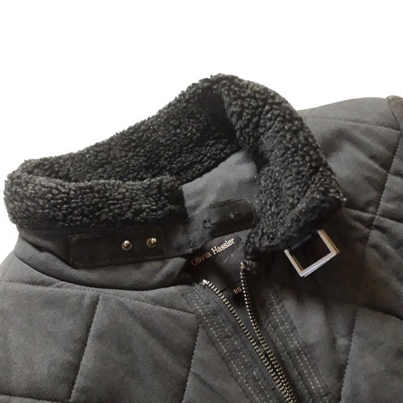 Olivia Hassler Dacron Padded Coat Jacket Charcoal, foto 2