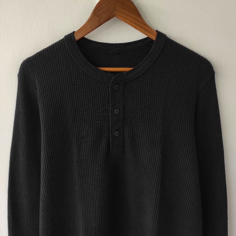 Uniqlo waffle kaos size L, foto 2